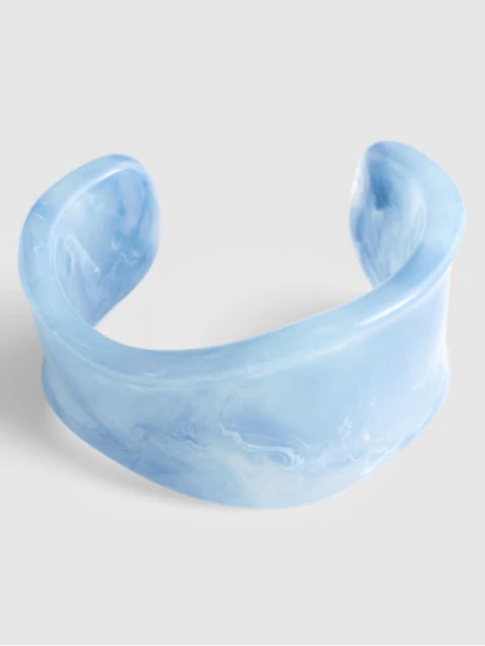 Chunky wide blue resin cuff bracelet Madewell NWT